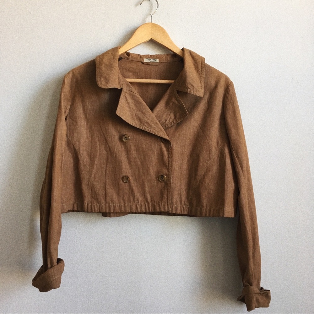 Miu Miu cropped trench coat